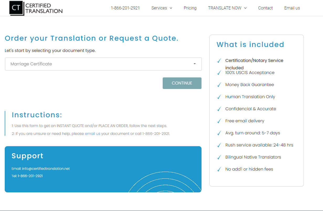 Certified Translate Vue Form
