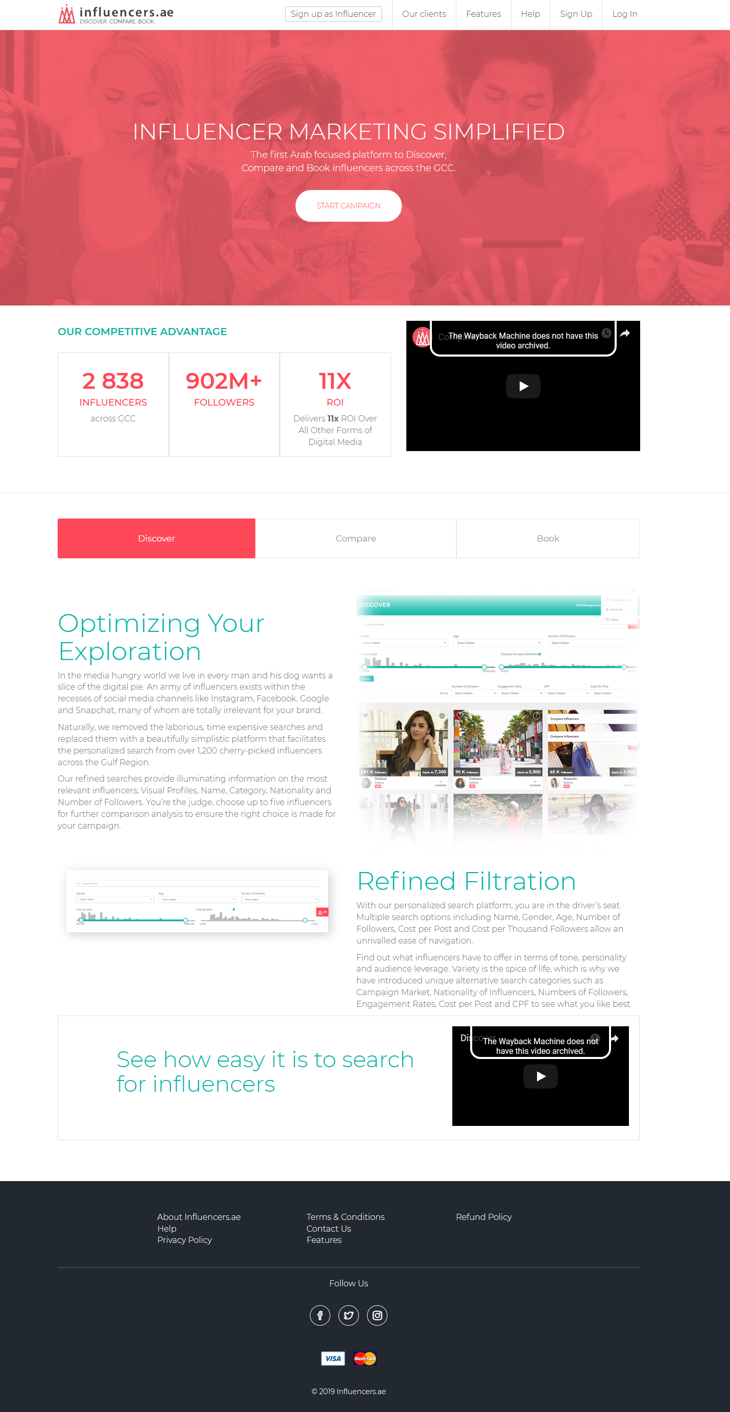 Instagram business web site
